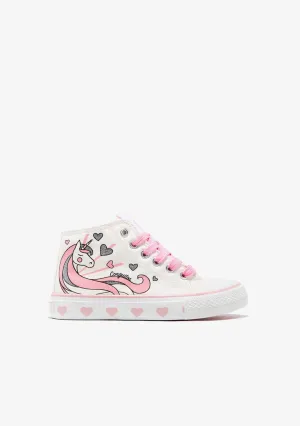 Unicorn High Top Sneakers White