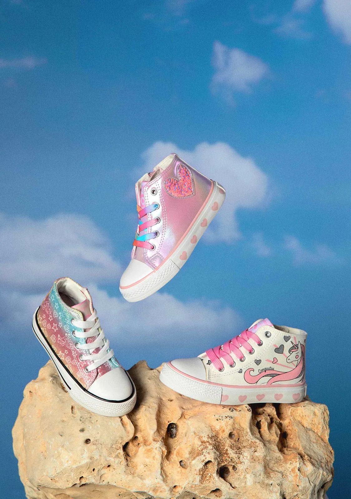 Unicorn High Top Sneakers White