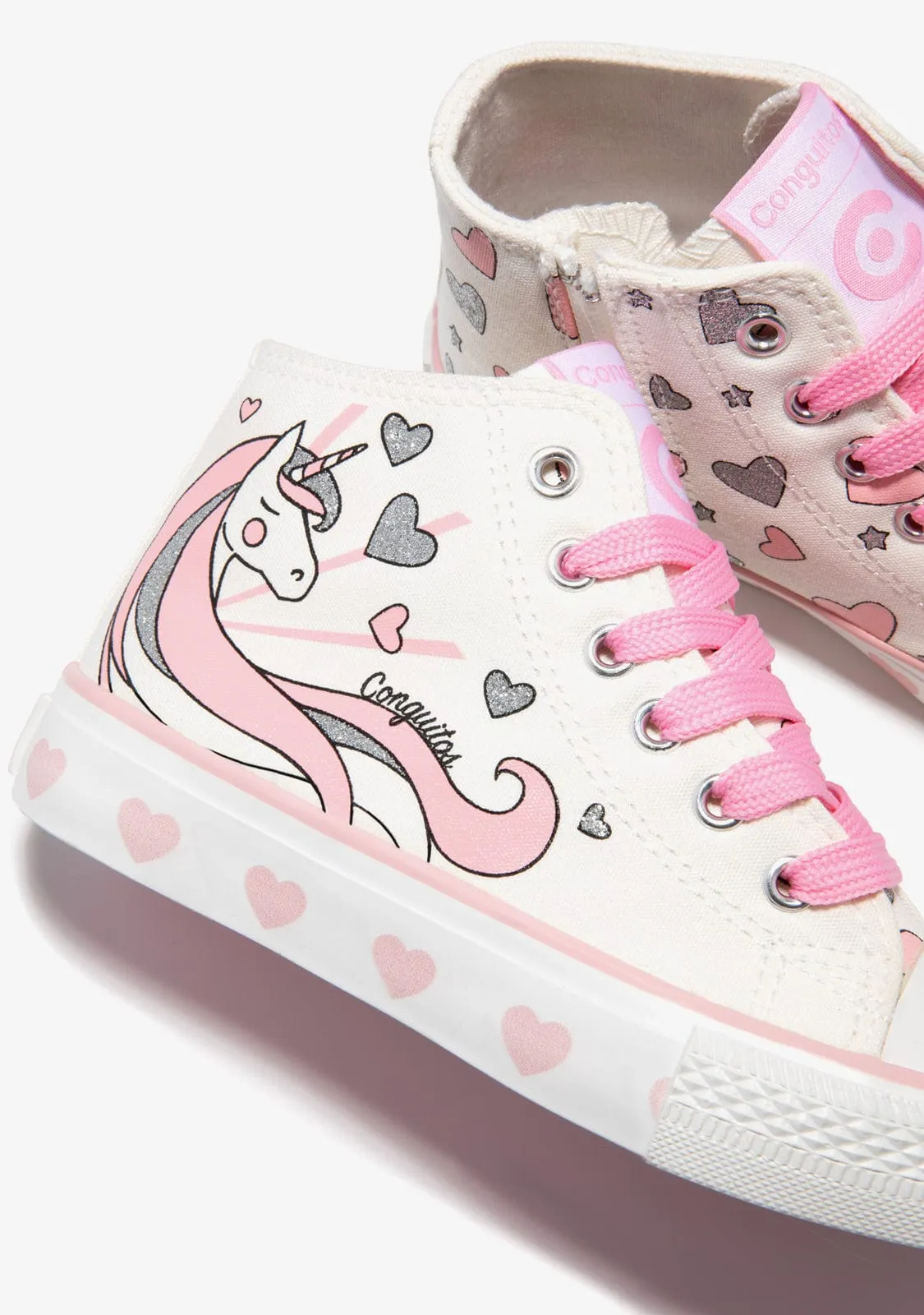 Unicorn High Top Sneakers White