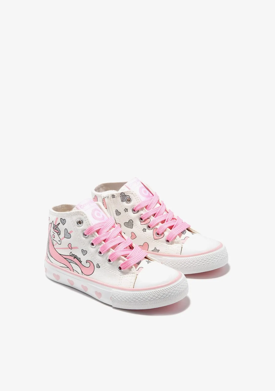 Unicorn High Top Sneakers White