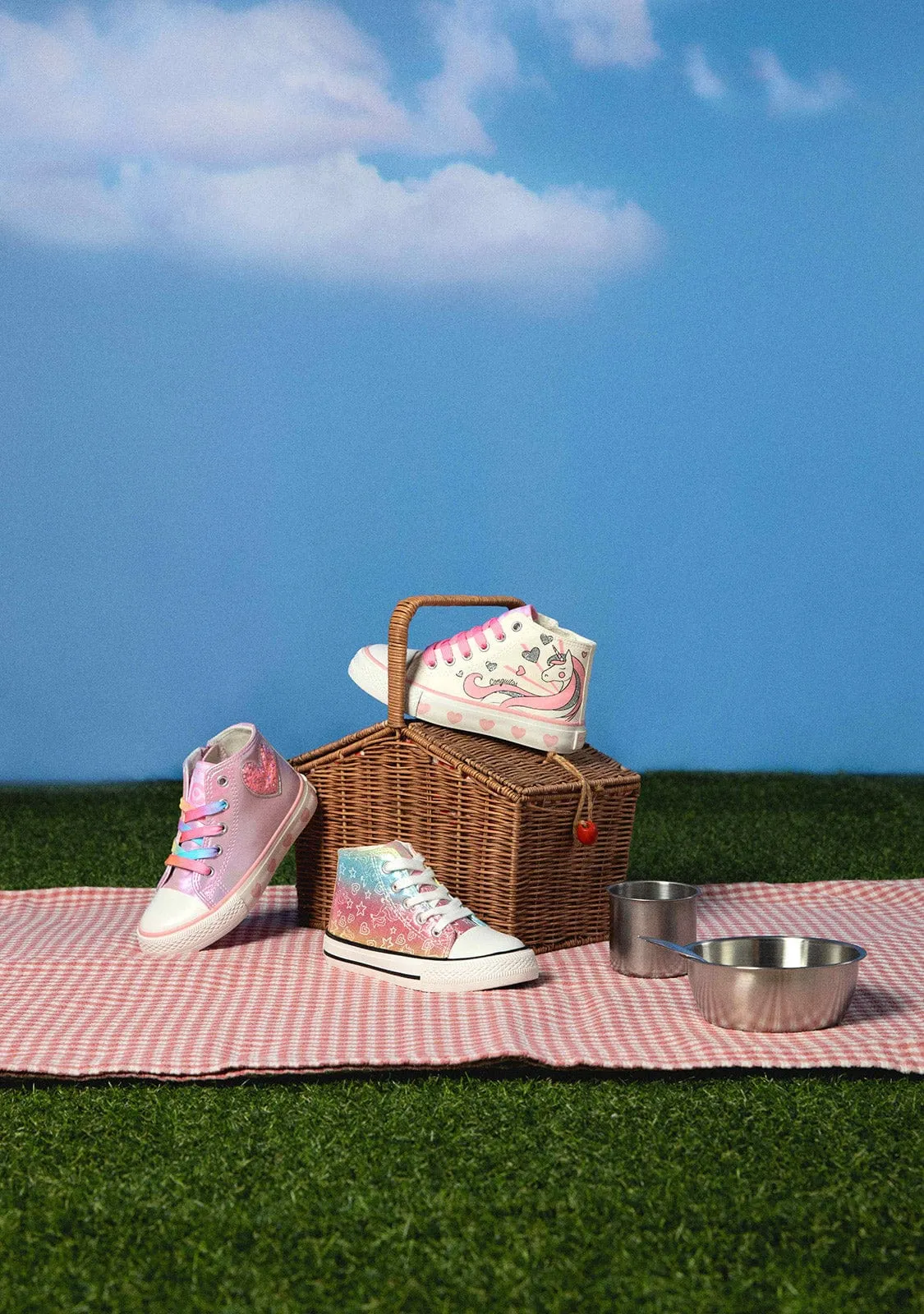 Unicorn High Top Sneakers White