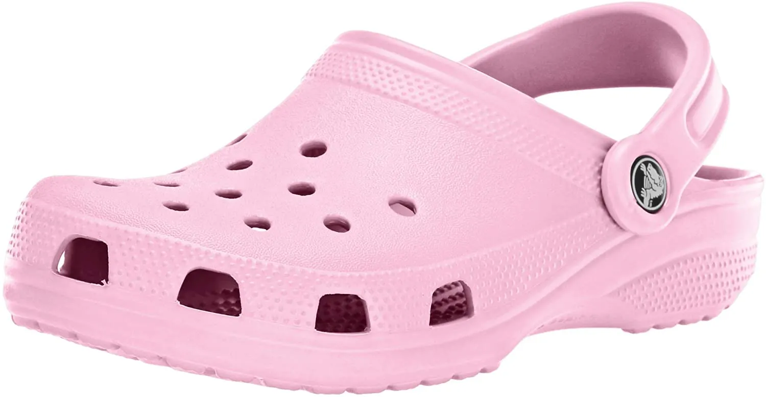 Unisex Crocs Classic Clog|Comfortable Slip on Casual Water Shoe Ballerina Pink