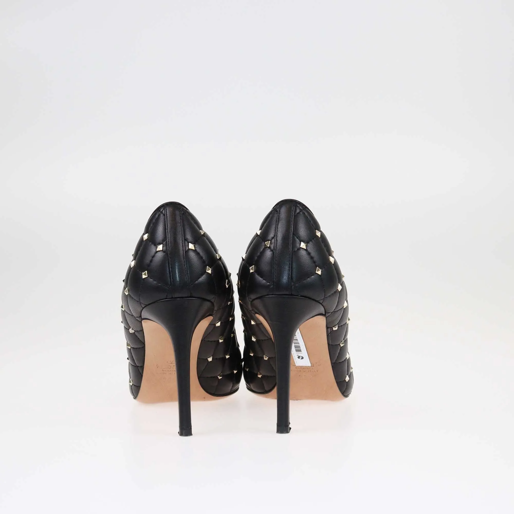 Valentino Black Studded Pointed Toe Pumps