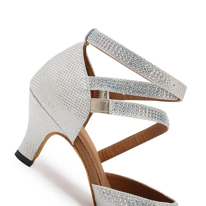 WEDOPUS Shiny Glitter Soft Bottom Ballroom Dance Shoes