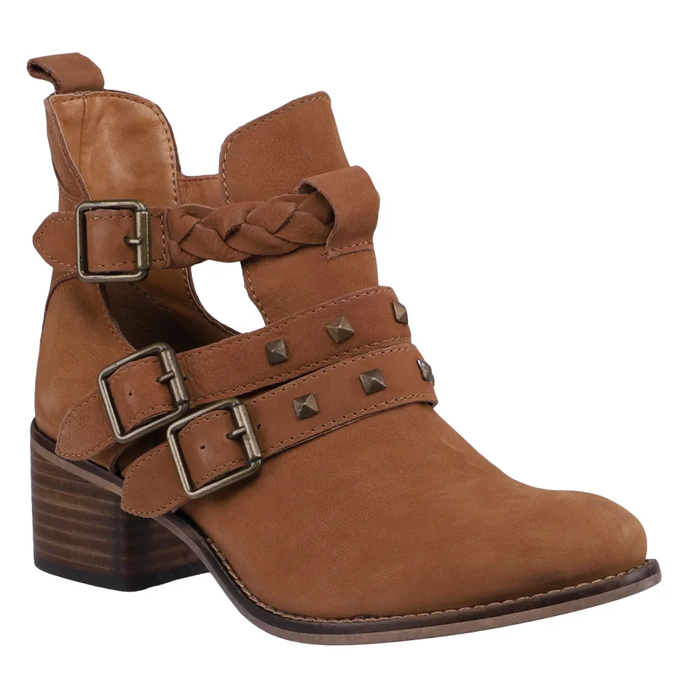 West Valley Studded Braided Cowboy Booties