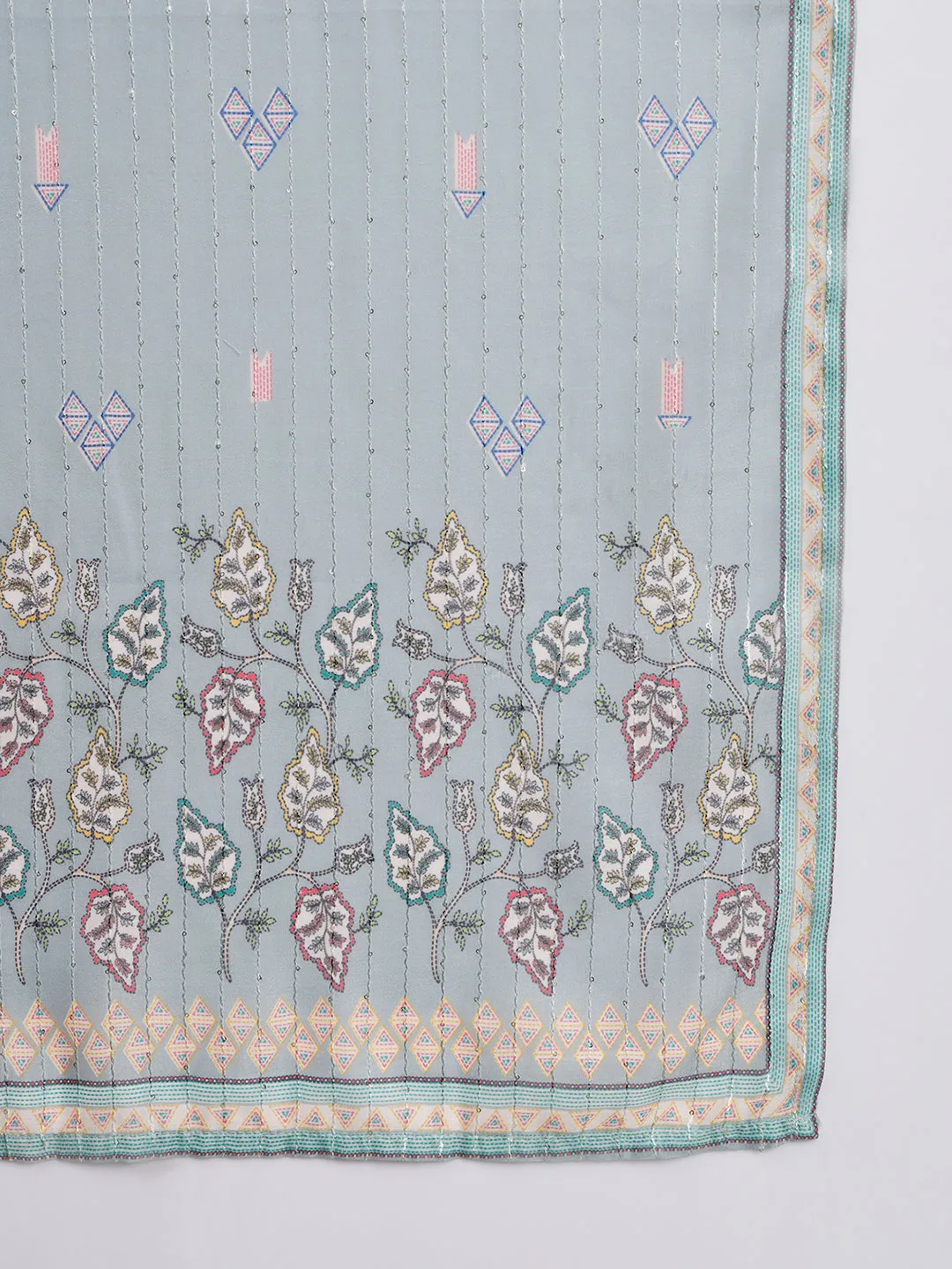 Women's Dark Green Rayon Straight Ethnic Sets