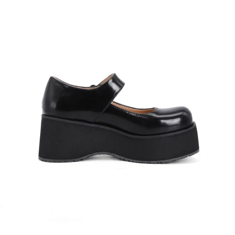 Women's Mary Jane Platform Wedge Heels Shoes