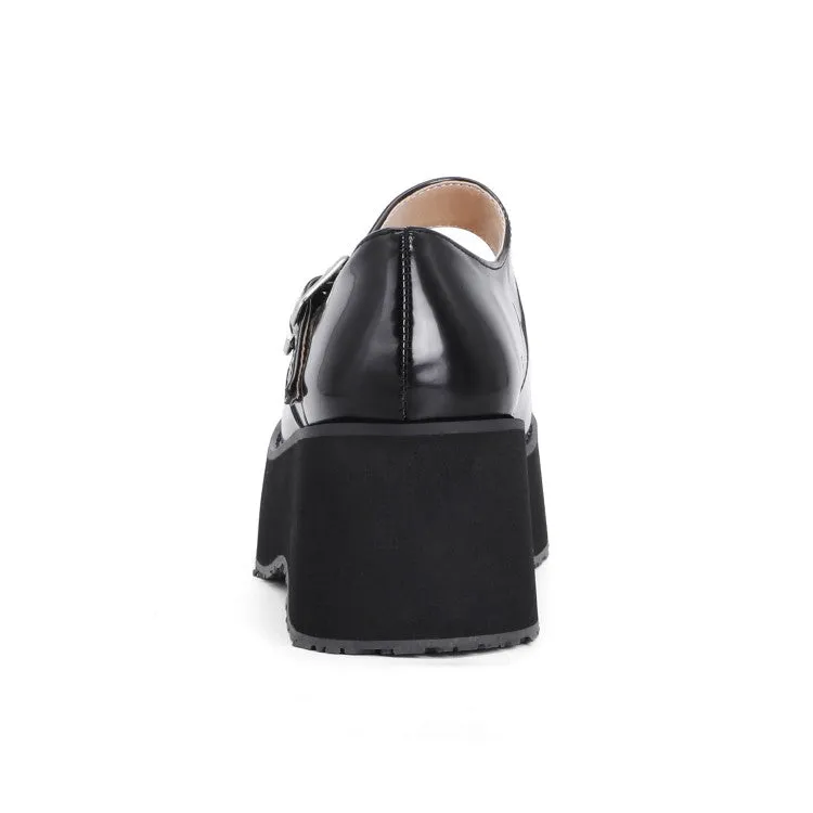 Women's Mary Jane Platform Wedge Heels Shoes