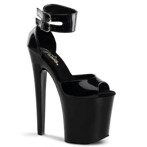 XTREME-875 8 Inch Black Patent Exotic Dancer Shoes